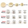 50Sets Leather Snap Fasteners Kit 10mm 12mm 15mm Metal Button Snaps Press Studs 4 Install Tools Leather Snaps For DIY Clothes 2