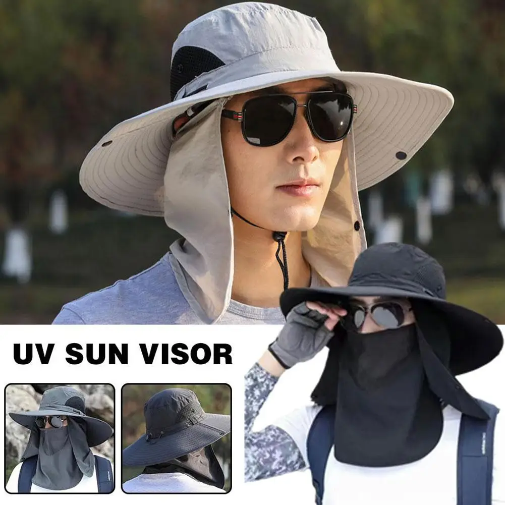 Summer Outdoor Sports Men's Fishing Hat Sunscreen Uv Protection Breathable Sunshade Printing Casual Mountaineering Fishing Caps