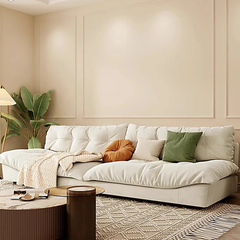 

Nordic Style Floor Sofa Adults Minimalist White Reading Living Room Sofas Straight Comfort Soft Divani Soggiorno Home Furniture