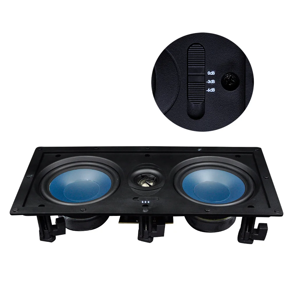 100W Rectangular Coaxial Ceiling Speaker Passive Recessed Sound Loudspeaker Audio System for Theater Apartment Hotel Living Room