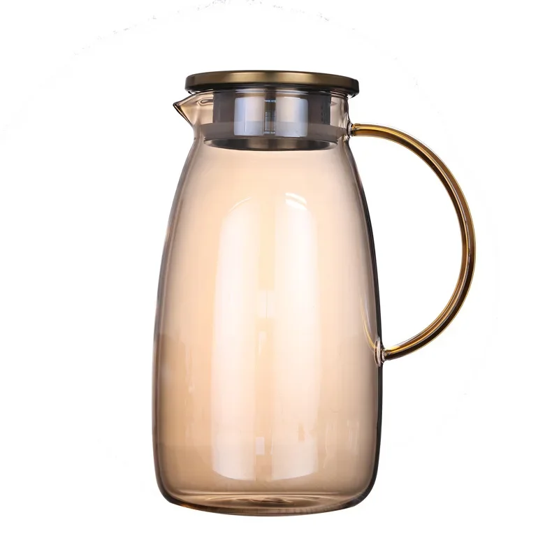 Home Colorful Cold Water Bottle Large Capacity High Borosilicate Glass Tea Set Cooler Teacups Water Cup Mugs