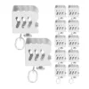 12 Pcs Curtain Track Closure Ceiling Mount System Accessories Mounted Tracks Stainless Steel Rails for Curtains 4