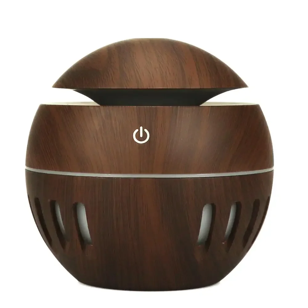 Aroma Diffuser Ultrasonic Air Humidifier Aromatherapy Mist Maker Cool air Light Wood With LED Lights For Home Office Sleep