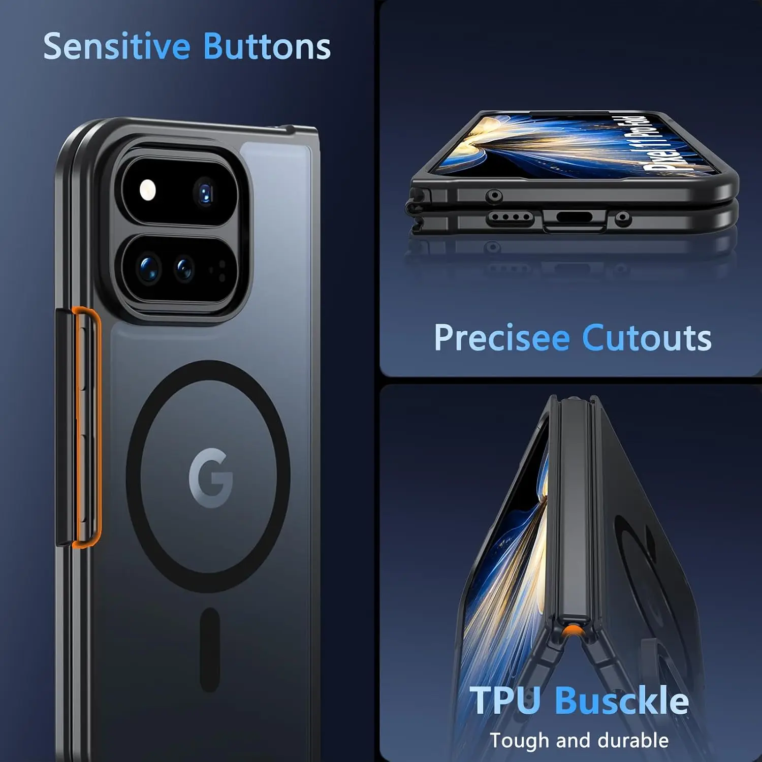 Translucent Magnetic Charging Matte Hard Cover Case