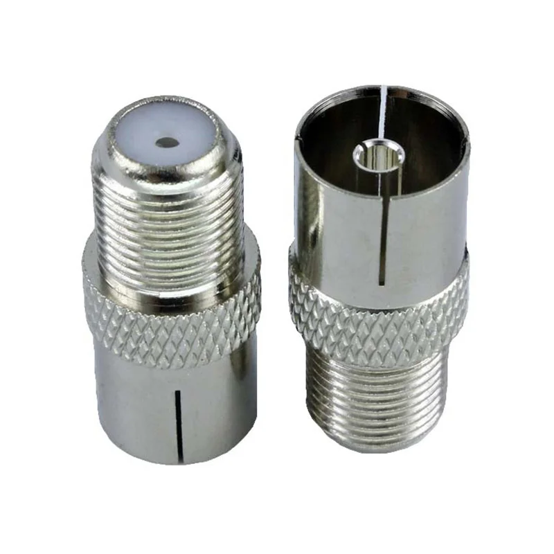 Lot 4 Adaptateurs Coaxiaux TV/satellite - Laiton Nickelé, 75 Ohms - Pour Antenne, Parabole, Modem