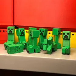 3D Cartoon Minecraft Monster Movable Ornament Toy Gift - Set of 1 or 5 Pieces (1pcs)