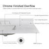 48 Inch Solid White Vanity Sink Top, Engineered Stone Vanity Top,8 Inch Widespread Faucet Hole with Backsplash Countertops 6