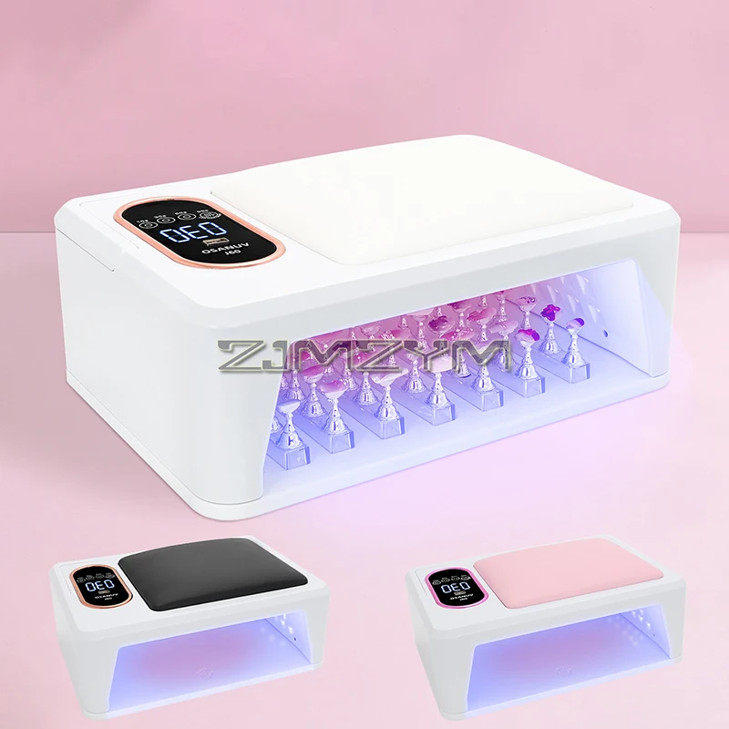 UV LED 네일 램프, 288W 네일 램프, 네일 드라이어 젤 광택제 UV 네일 라이트, 4 타이머 설정, 디스플레이 포함 빠른 건조 경화 램프