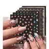 1/4 PCS 3D Metal Silver Golden Starburst  Nails Stickers Manicure French Nail Art Decoration Decal Y2K Nail Art Tips Nail Charm 1