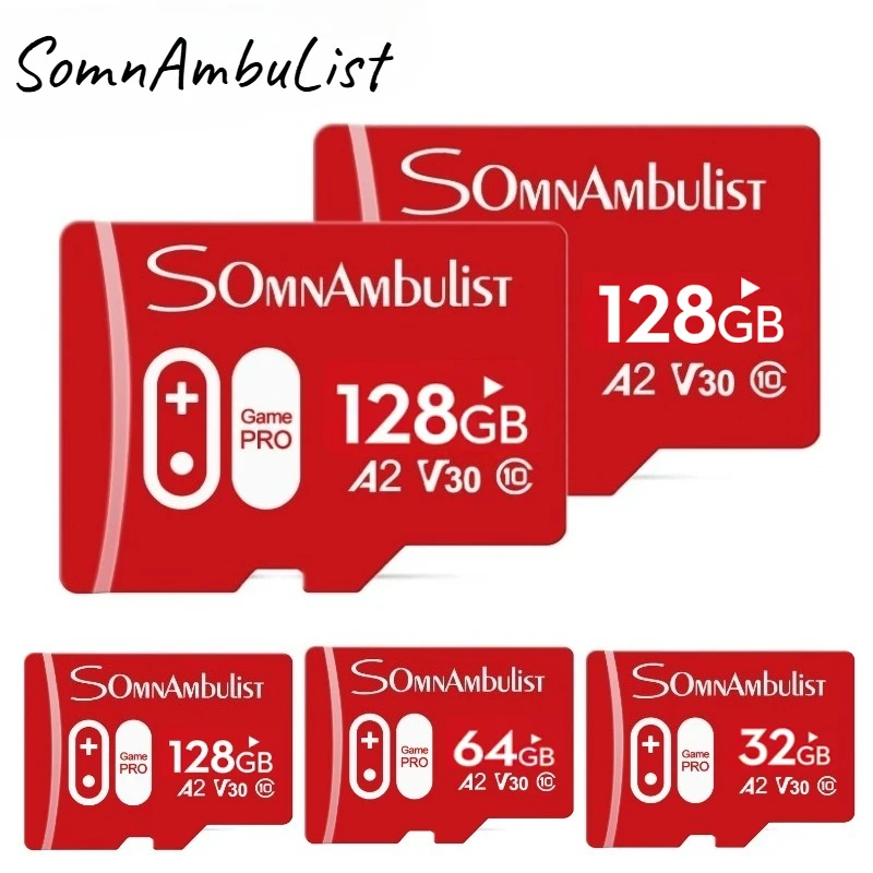 SomnAmbuList 실제 용량 마이크로 TF SD 카드 32GB 64GB 128GB 고속 클래스 10 미니 SD 메모리 카드 스마트폰용 TF 카드