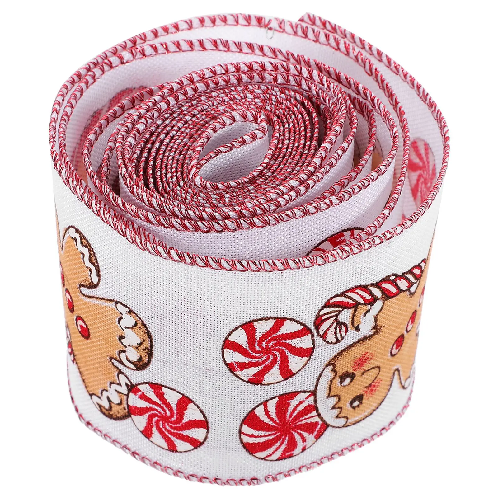 

Christmas Ribbon Classic Wrapping Christmas Tree Ribbon Wreath Bows DIY Fabric Swirl Ribbon Burlap Ribbon With Wired Edge Gift