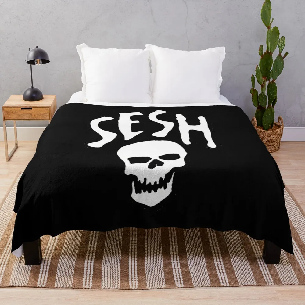 

SESH BONES Throw Blanket fluffy blanket Fashion Sofa Blankets Softest Blanket