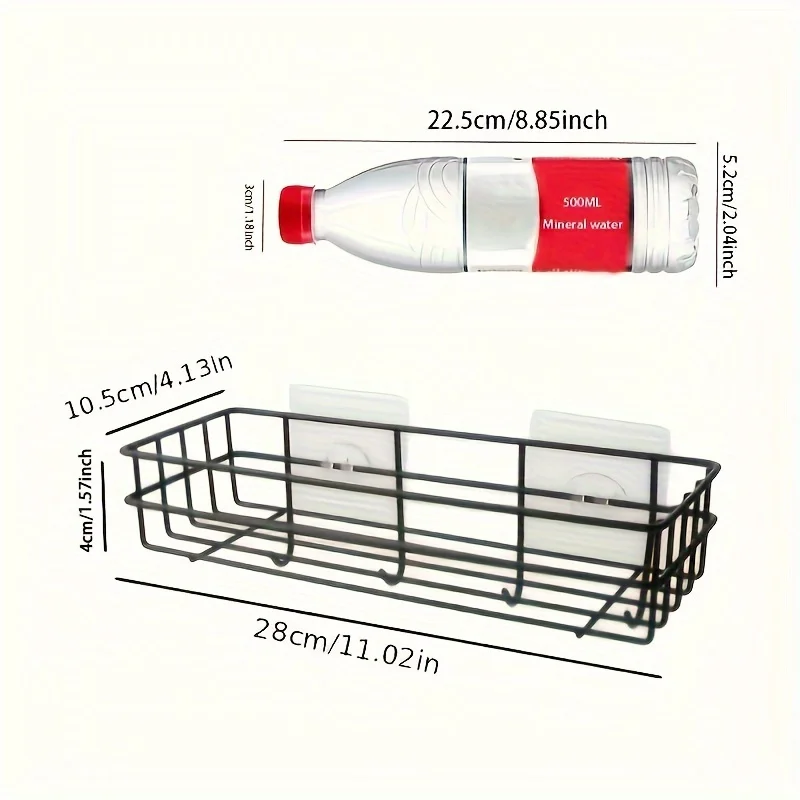 Bathroom Toothbrush Rack, Wall Hanging Free Punching Toilet Wash Table Cosmetic Wall Storage rack 2