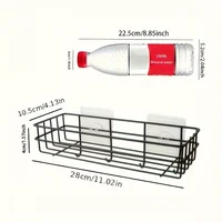 Bathroom Toothbrush Rack, Wall Hanging Free Punching Toilet Wash Table Cosmetic Wall Storage rack 2