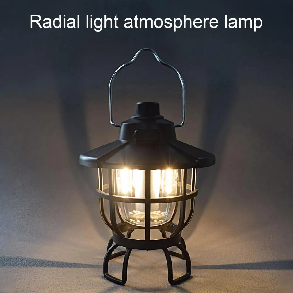 

Campfire 1 Set Widely Application COB Warm Light Handheld And Hangable Searchlight Retro Barn Light Camping Accessories