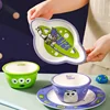 Miniso Disney Buzz Lightyear Ceramic Dishes Cute Kawaii Alien Children's Breakfast Plates Cartoon Printing Noodle Bowl Rice Bowl 4