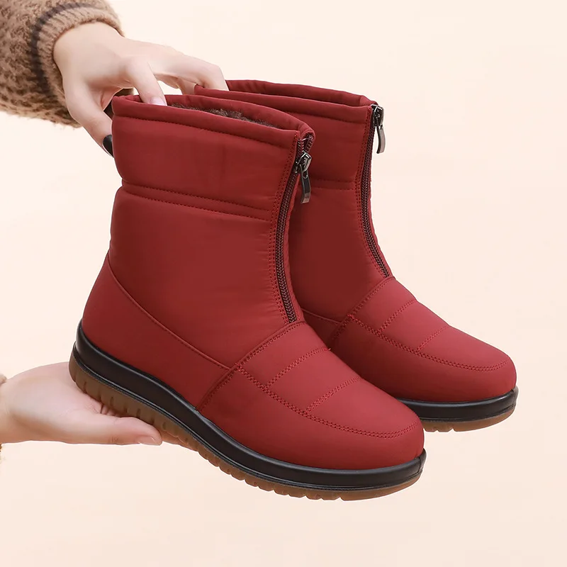 Ladies Boots 2022 New Winter Women Snow Boots Plush Shoes Botas Mujer Waterproof Fashion Ladies Winter Boots Casual Woman Boots