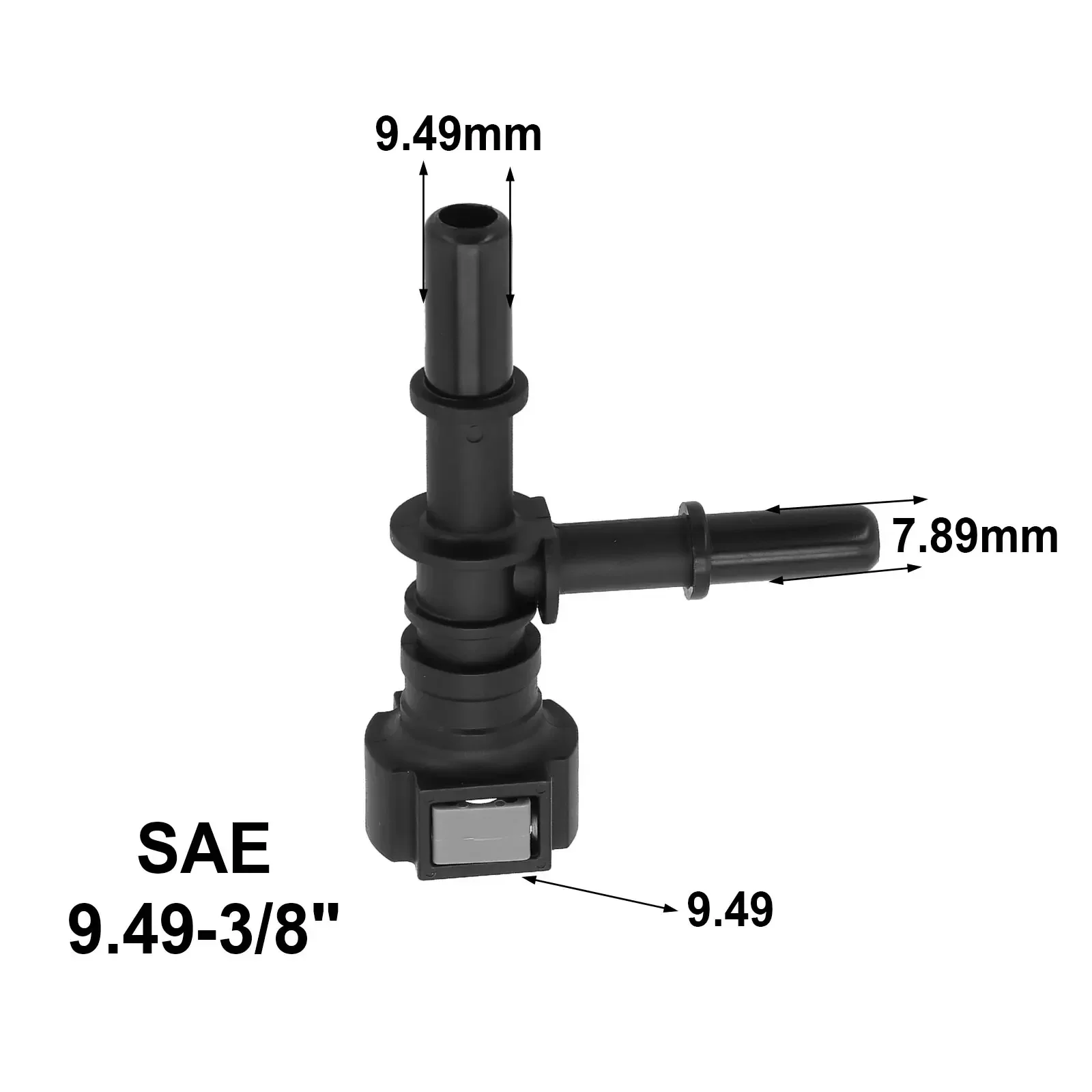 9.49 Tee Connector Car Fuel Hose Quick Plug Connector Quick Release Hose Fitting Nylon Oil Line Pipe Adapter Good Sealing Perfor fuel line coupler