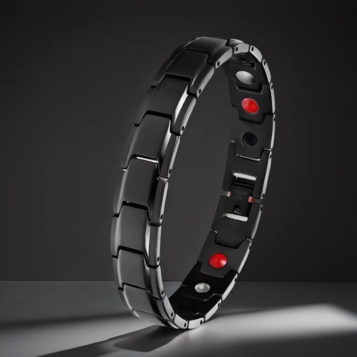 Magnetic Bracelet Men Simple Black Stainless Steel For Arthritis Health Care Jewelry Gifts
