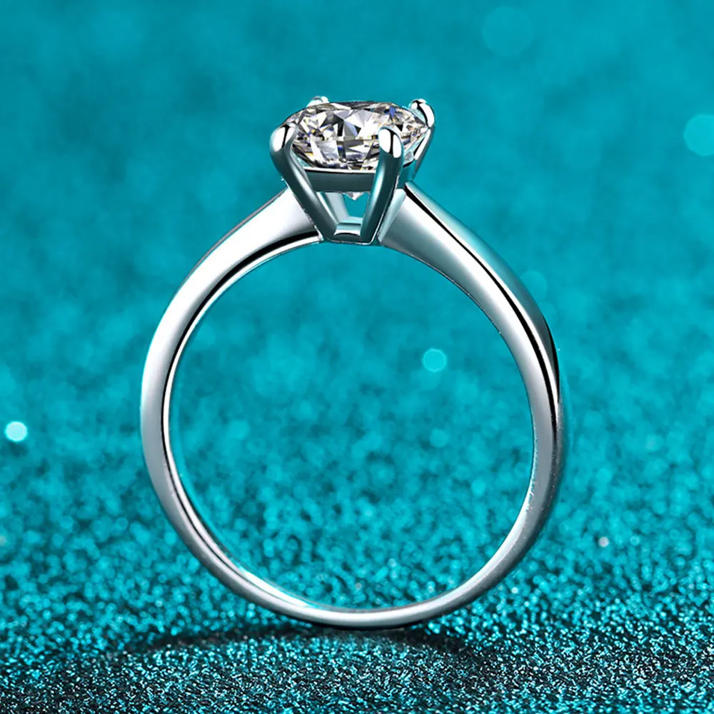 Engagement Rings Wedding Rings Stone Rings Fashion Rings Fashion Ring Finger Rings Metal Rings KNOBSPIN D VVS1 Moissanite Rings for Women Man 4 Prong Solitiare Engagement Wedding Diamond Ring with GRA Certified s925 Sliver