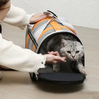 Sac de transport portable pour animaux de compagnie, sac à main en filet pour chats et chiens, tour par minute, cage pour petits et moyens chiens 5