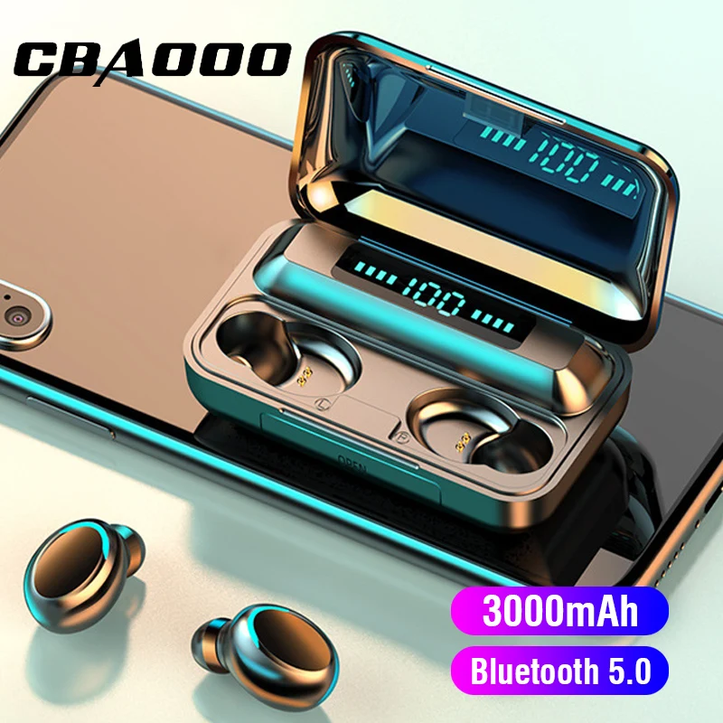 Auriculares TWS inalámbricos por Bluetooth, 2 altavoces, auriculares estéreo de graves HD con reducción de ruido, Auriculares deportivos impermeables con micrófono - Nuevos AliExpress