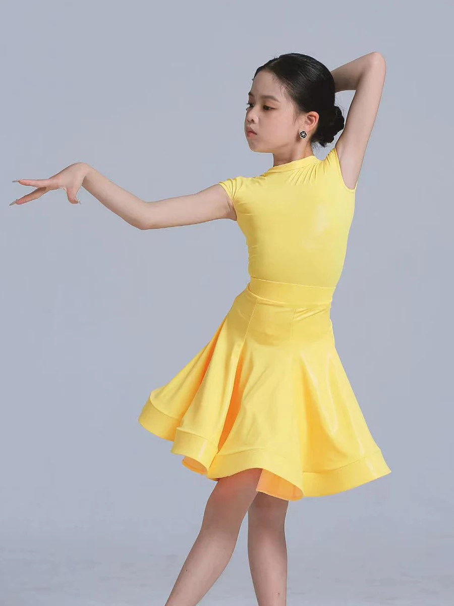 New Latin Dance Competition Clothing For Girls Professional Sleeveless Tops Split Skirts Suit Chacha Latin Costumes DN18110