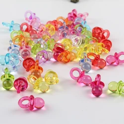 Charming Set of 20 Pink & Blue Mini Transparent Pacifiers for Baby Shower Decorations and DIY Crafts (6)