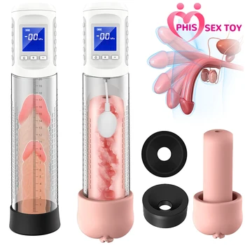 IPHISI Electric Penis Pump Pocket Pussy Male Masturbator Penis Extender Penile Vacuum Enlargement Erection Delayed Ejaculation 2