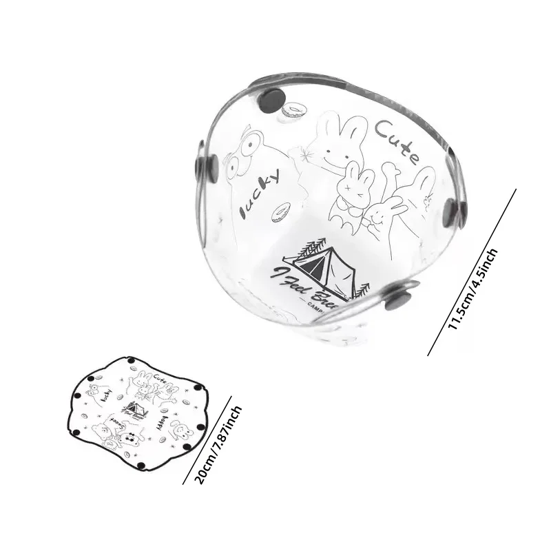3개 접이식 그릇 컵 및 접시 세트, 식품 안전 PP 소재, 캠핑, 여행, 피크닉용 휴대용 식기류. 야외 활동 필수품