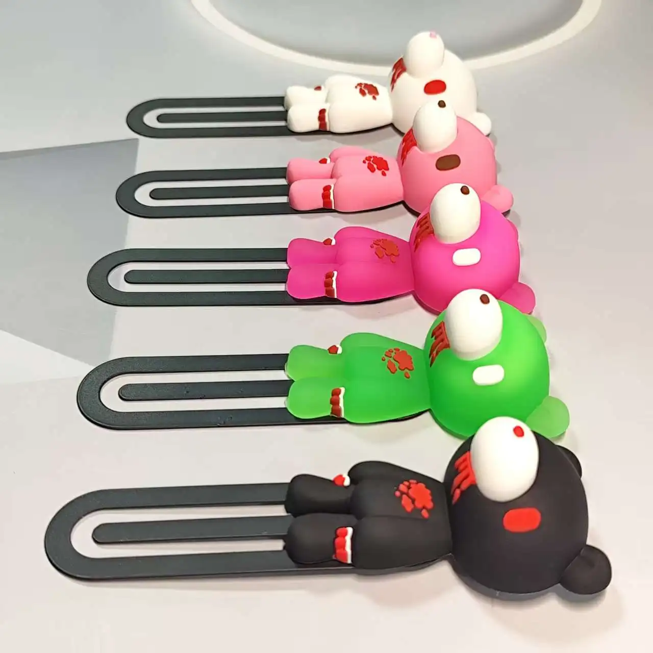 Vibrant Bear Figurine Bookmarks – Whimsical Accessories