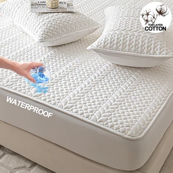 Housse de protection de matelas matelassée imperméable de qualité supérieure, drap-housse – Hypoallergénique, confort de classe A pour votre sommeil 1
