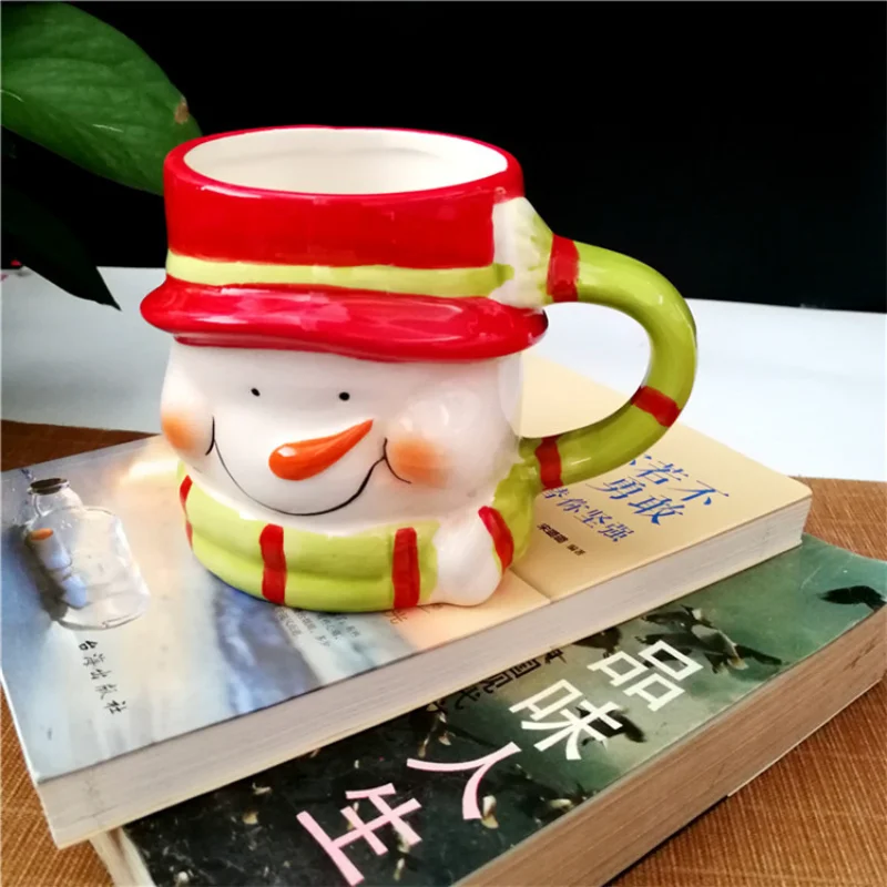 

Santa Claus Ceramic Cup Creative Christmas Gift Mug Reindeer Cup Snowman Coffee Cup