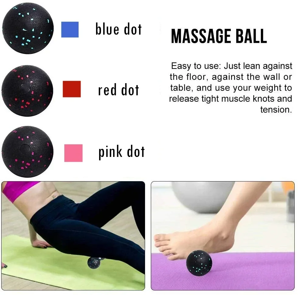 Fitness Ball Set High Density EPP Firm Peanut Massage Balls Lightweight for Myofascial Release Deep Tissue Therapy 2023