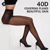 Kave 20/40D collants transparents femmes bas en Nylon contrôle haut noir collants nus avec orteils renforcés collants fins de base Streetwear