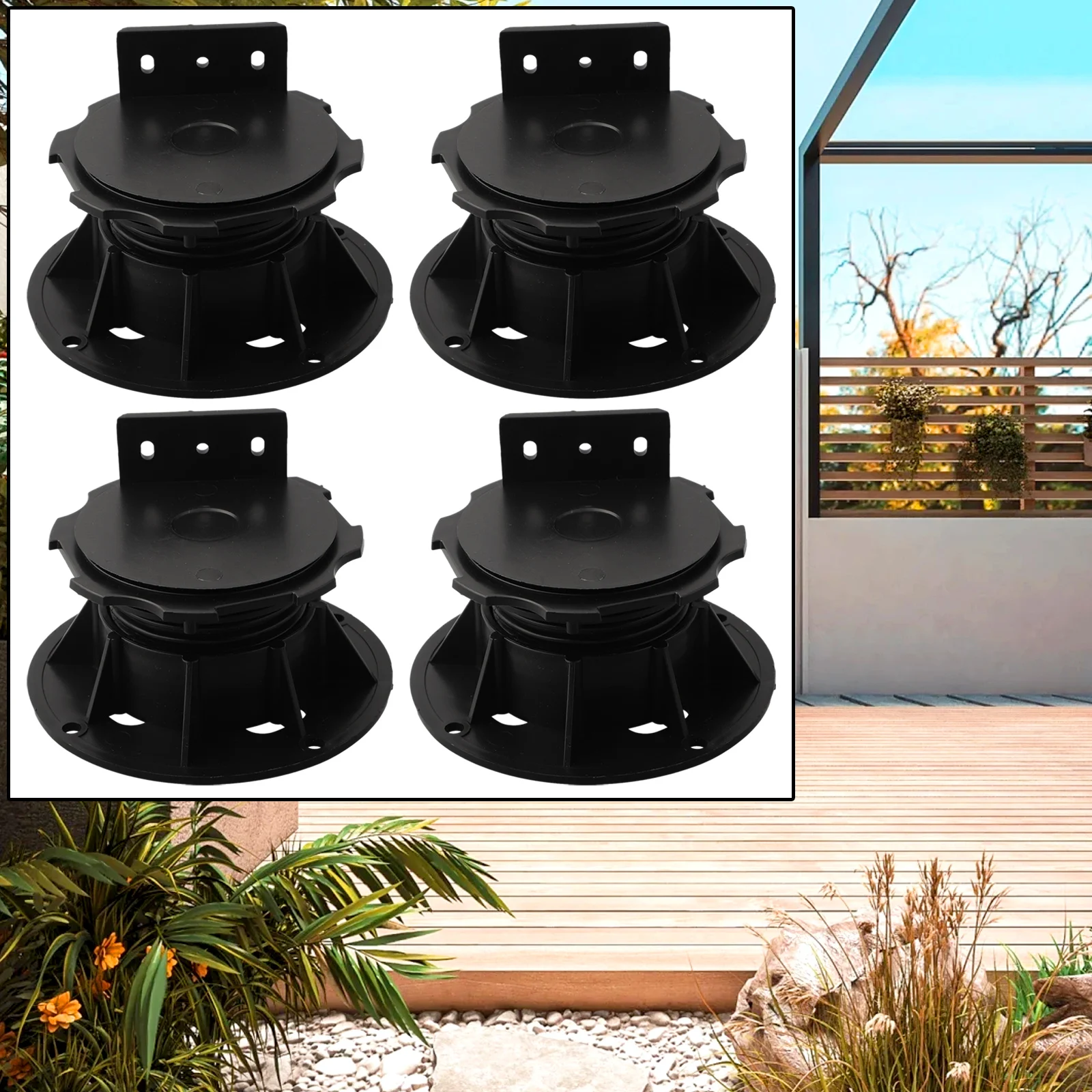 

Ensure Stability and Levelness with Adjustable Decking Pedestal Bearing Riser Foot 35mm to 50mm and 47mm to 115mm Range