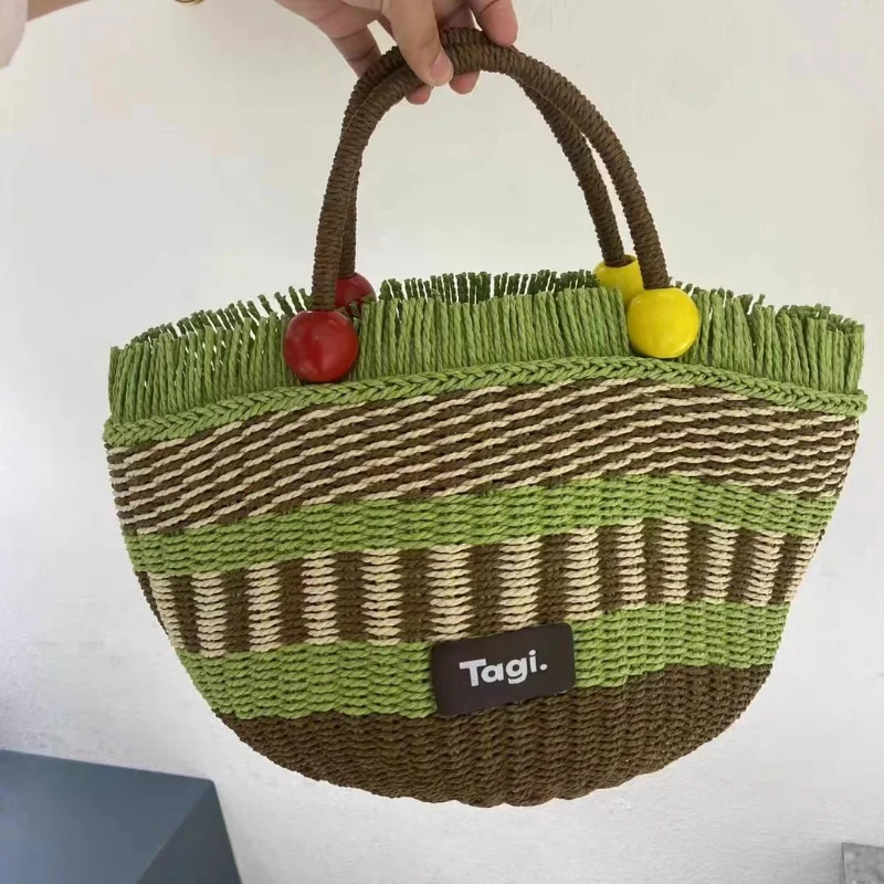 2023 NEW Straw Woven Bags for Women Summer Small Fresh Trend All-match Leisure Handbag Casual Travel Seaside Holiday Beach Bag