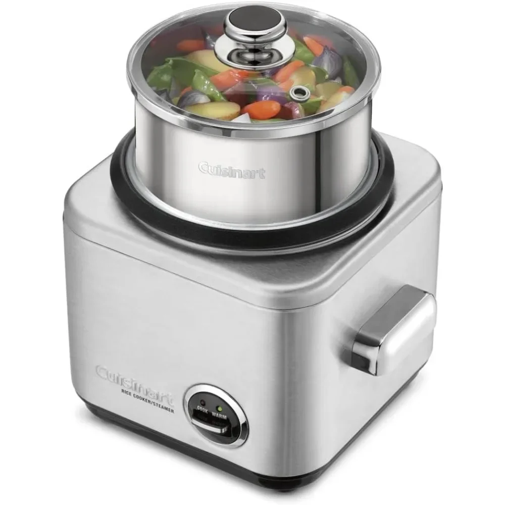 4 Cup Rice Cooker, Stainless Steel Exterior, Traditional Lever Control with Warm and Cook Settings, Warm Cook Indicator Lights 2