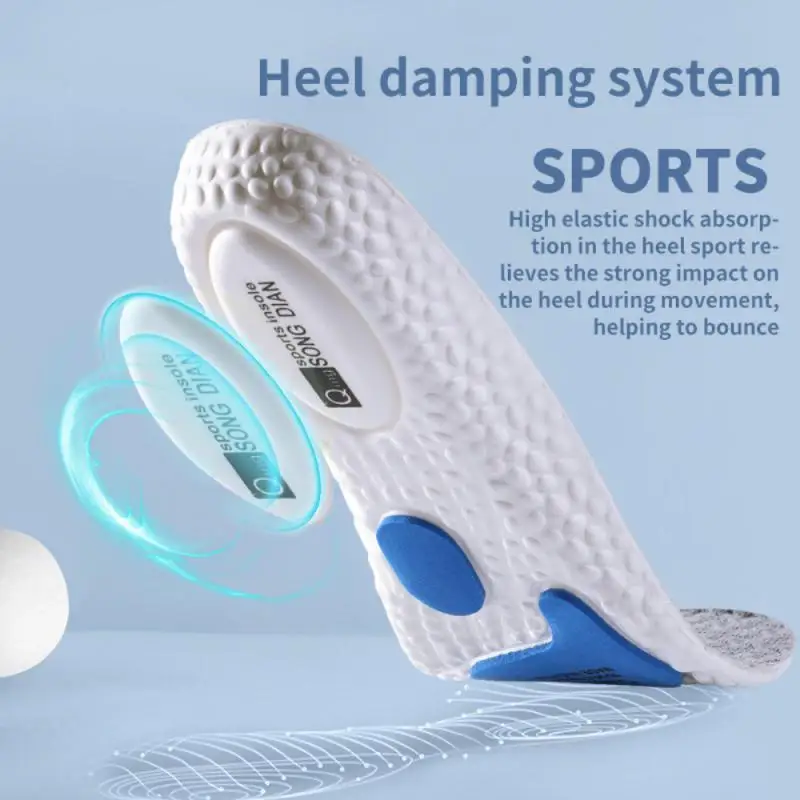 신발 밑창 충격 흡수 탈취제, 통기성 쿠션, 달리기 깔창, 남자 여자 발 정형 깔창, 2 개