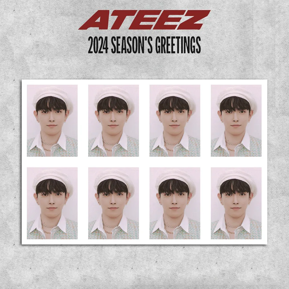 Kpop ATEEZ 2024 Season's Greetings One Inch ID Photo Yunho