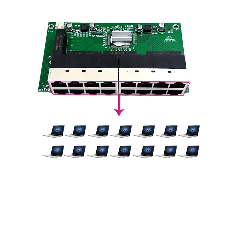 산업용 이더넷 스위치, RJ45 네트워크 스위치, 공장 공급, 16 포트, 10 Mbps, 100Mbps