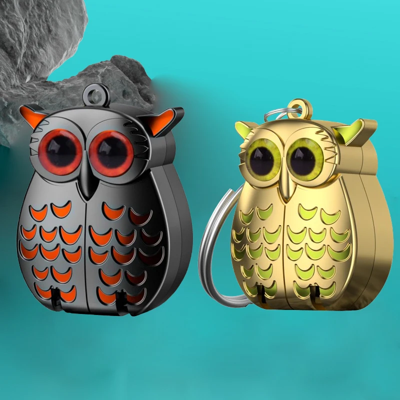 Owl Keychain Foldable Nail Cutter Stainless Steel Nail Clippers Rotary Toenail Fingernail Manicure Trimmer