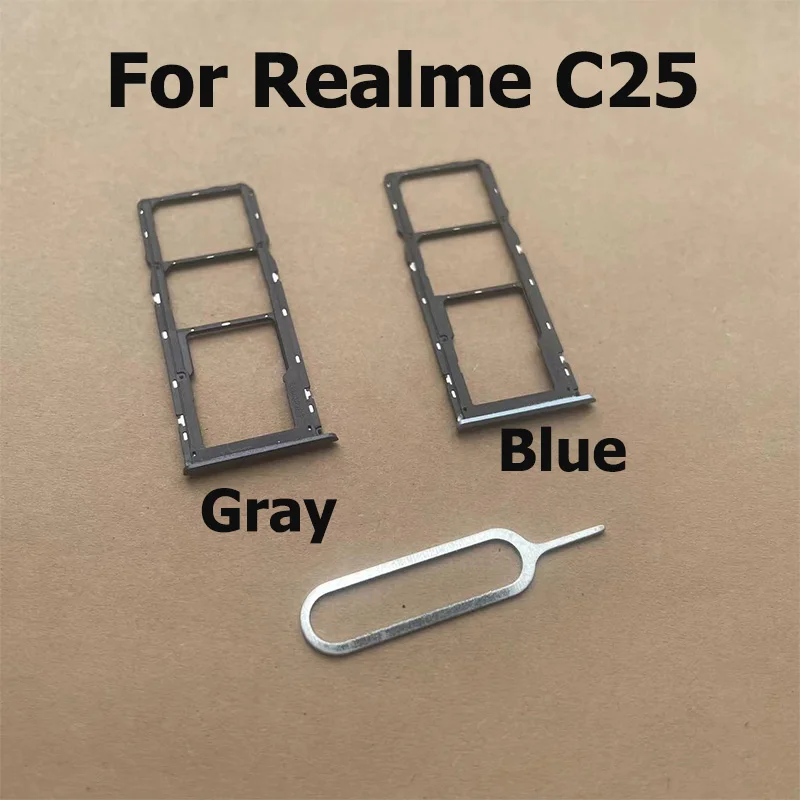 Nuovo Vassoio Per Schede Sim Per Parti Di Riparazione Del Connettore Dell'Adattatore Del Supporto Del Vassoio Della Scheda Sim Realme C25