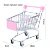 Mini Supermarket Shopping Trolley Cart Desktop Model Children's Toys Home Decoration Miniature Dollhouse Furniture Accessories 6