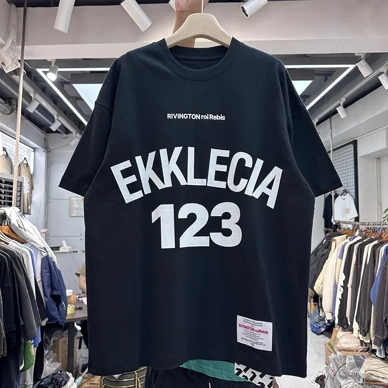 

Летняя черно-белая футболка RRR123, мужская и женская Повседневная футболка лучшего качества RRR123