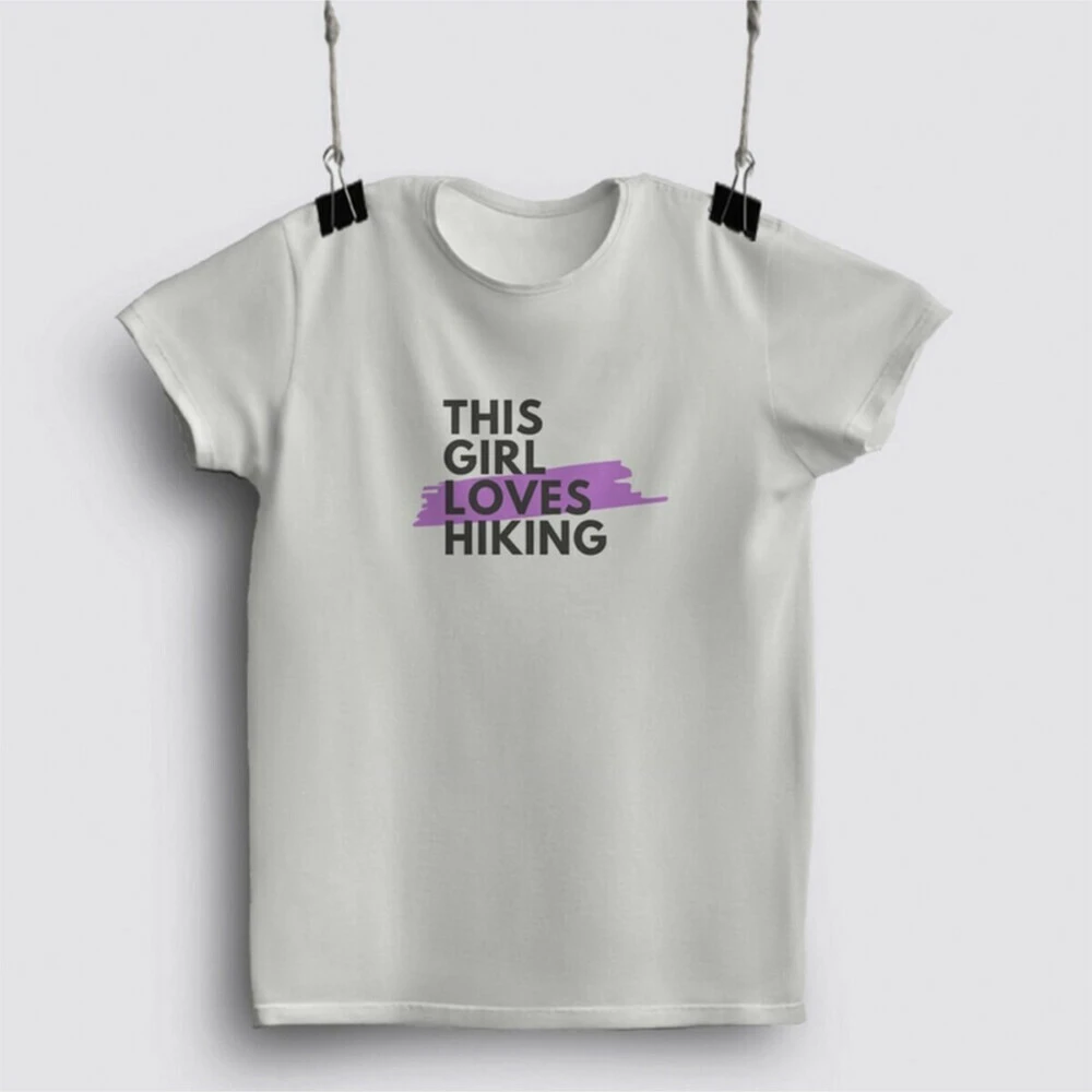 This Girl Loves Hiking T-shirt gym t shirts for men