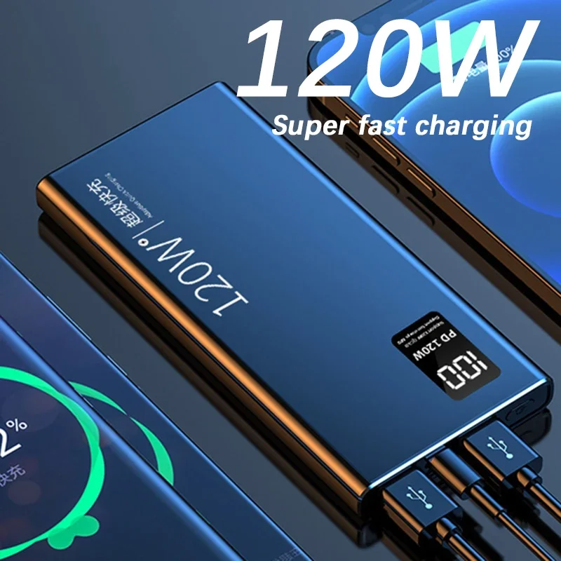 Xiaomi 30000mah Power Bank 120w Super Fast Charging 100% Sufficient Capacity Portable Charger Battery For Iphone Huawei Samsung 4
