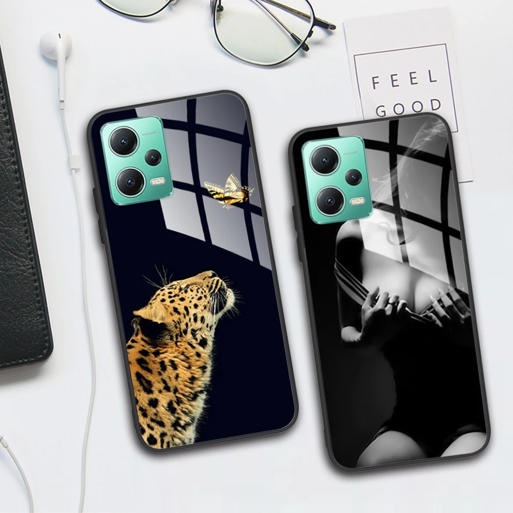 Custodia In Vetro Temperato Per Xiaomi Redmi Note 12 Pro Cover Per Telefono Redmi Note 12 Pro Plus Funda Verniciato Per Redmi Note 12 Note12 Shell