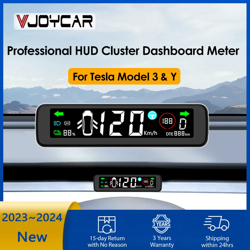 Retrofit Stealth Head Up Display HUD LED Cluster Tachometer für Tesla Model  3 2017-2023