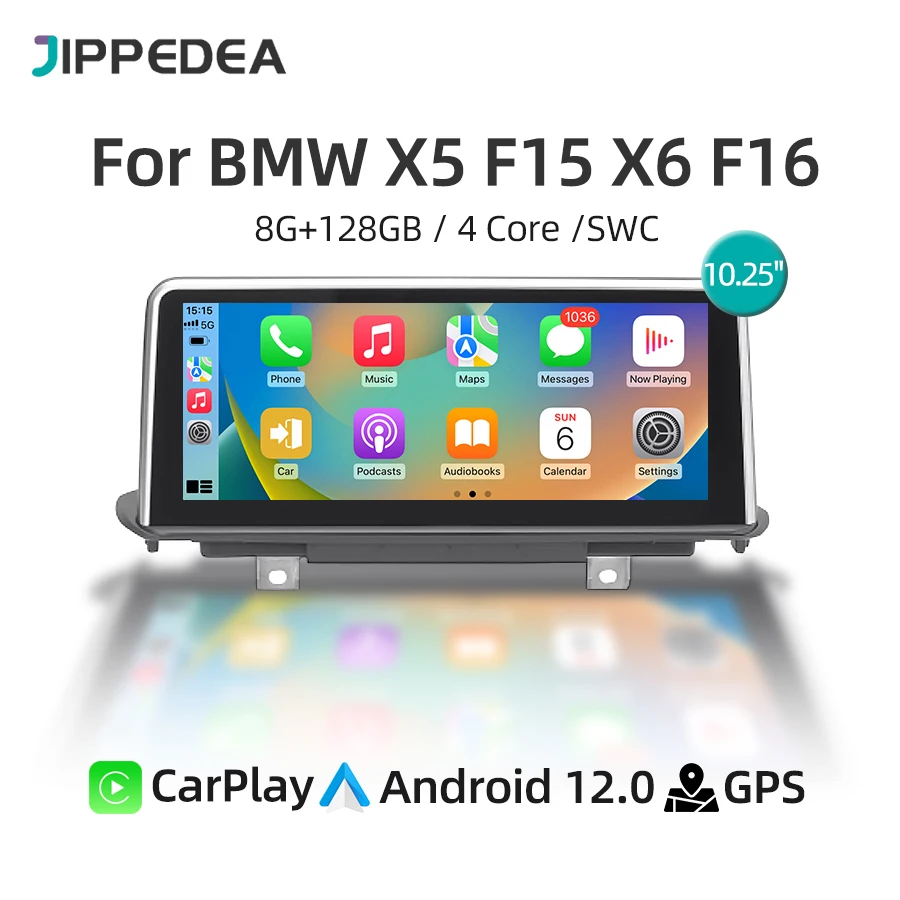 

Car Multimedia Player GPS Navigation 4G WiFi Android 12 CarPlay Car Radio For BMW X5 F15 X6 F16 2014-2017 2018 NBT EVO System